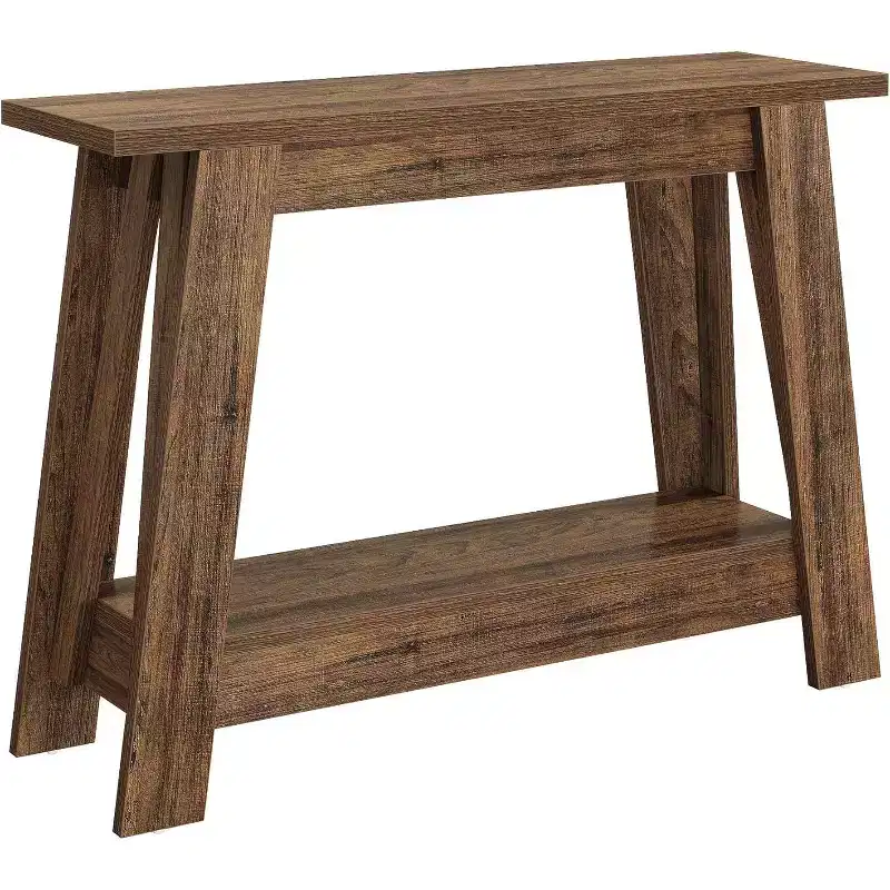 Lantine 41.3 Wood Console Table, 2-Tier Entryway Table with Storage, Sofa Table Behind Couch for Living Room, Hallway, Foyer