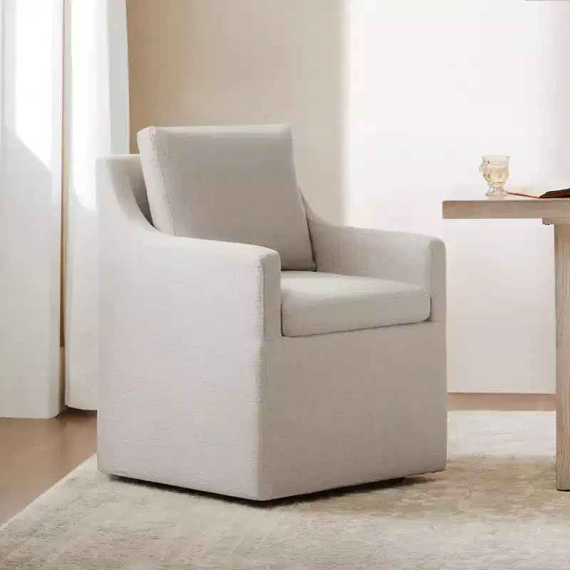 Spruce&Spring Dining Arm Chairs with Casters & Storage