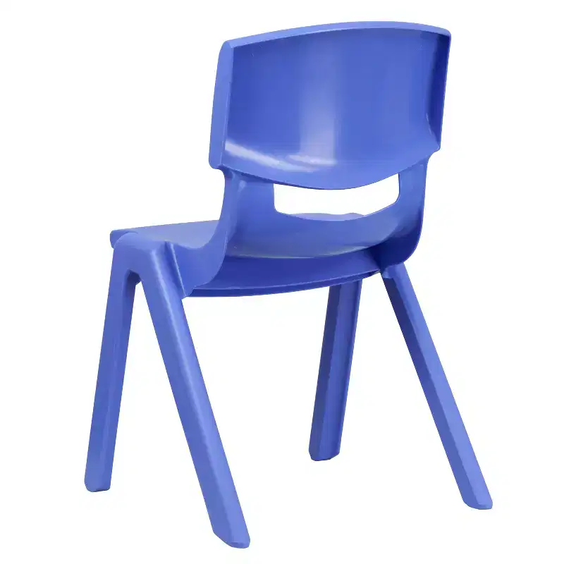 Emma and Oliver 5 Pack Plastic Stackable School Chair with 15.5'' Seat Height
