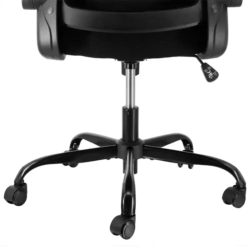 Elama High Back Adjustable Mesh and Fabric Office Chair with Metal Base and Adjustable Head Rest