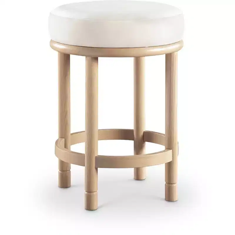 ,Monette Cream Velvet Counter Stool