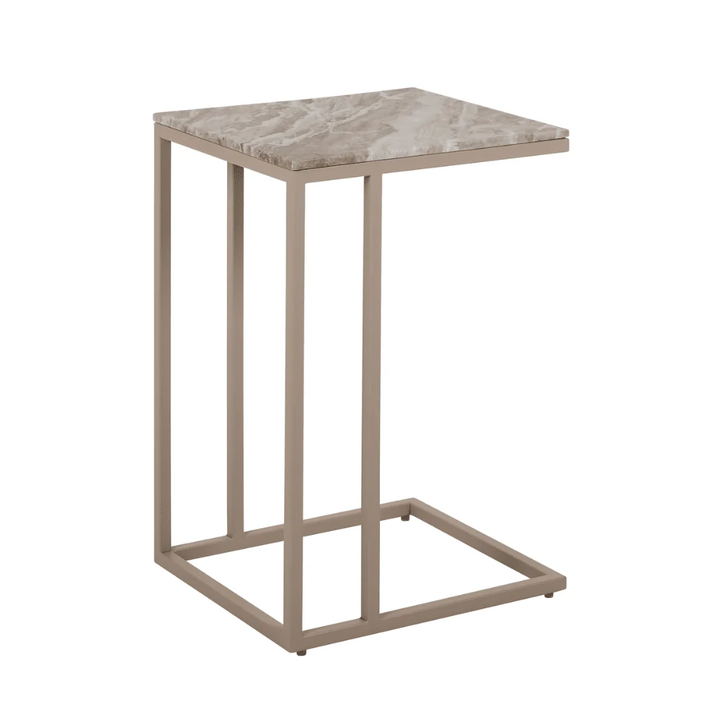 Taupe & Marble Sofa Table