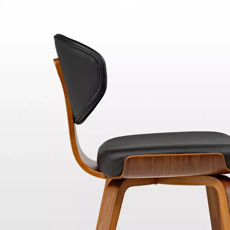 Upholstered Dining Side Chairs Set of 2, Black