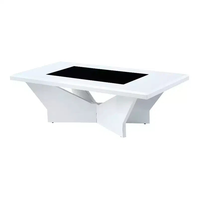 Tempered Glass Top Insert Coffee Table, Modern Design