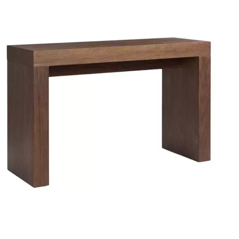 HomeRoots 47 Brown Wood Block Console Table