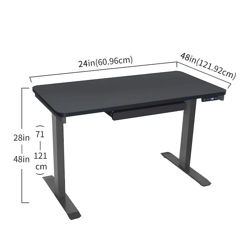 White / Graphite / Walnut / Black Electric Standing Desk, Single Person, 48