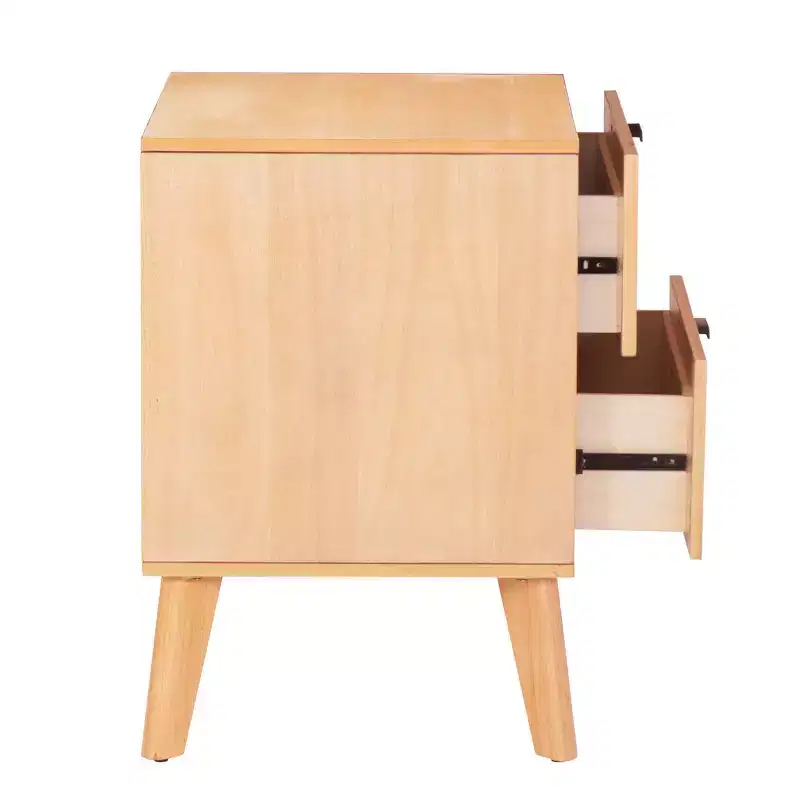 Linon Reid 2 Drawer Nightstand Natural