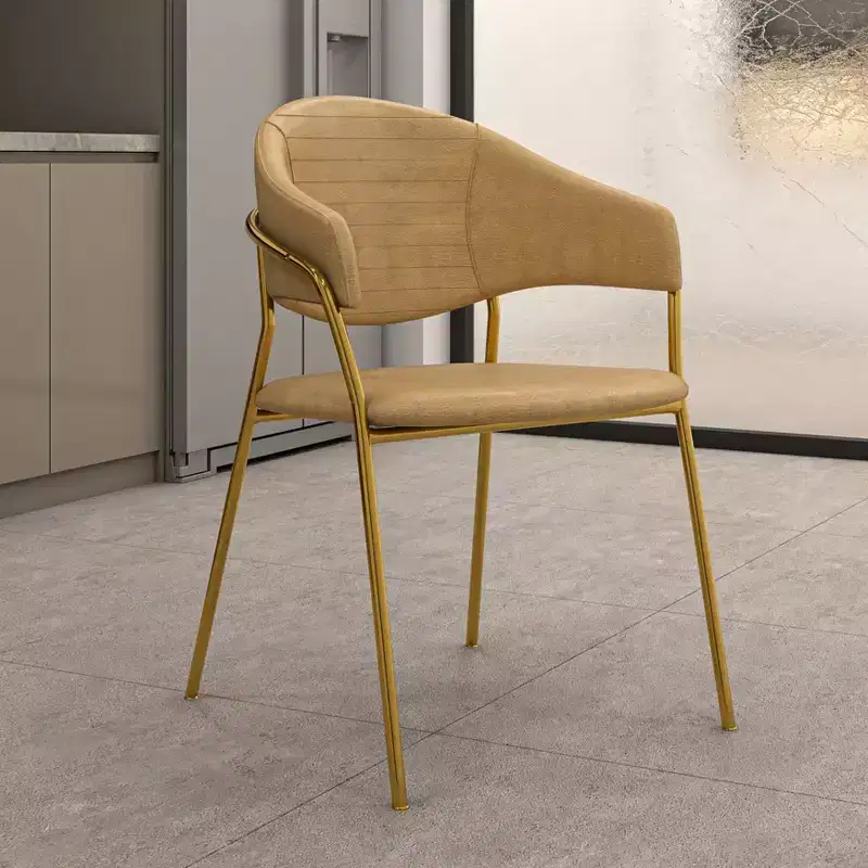 Upholstered Dining Chair Set of 2 Velvet Camelback Stainless Steel Legs 330 lbs