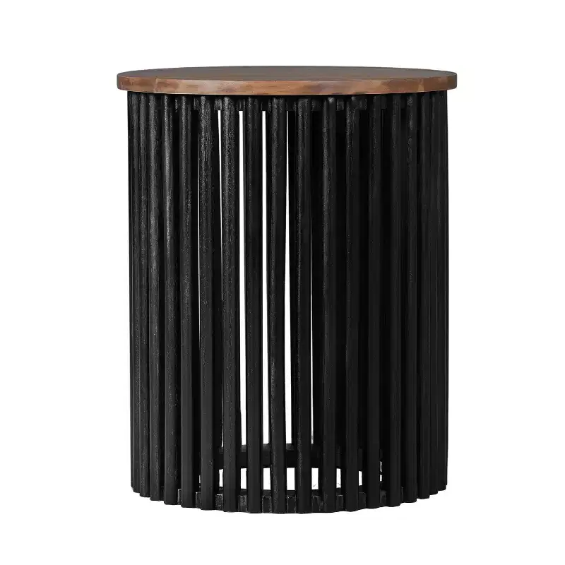 1 Pack Modern Wood Side Table, Circular End Table for Living Room, Bedroom, Modern Home Decor