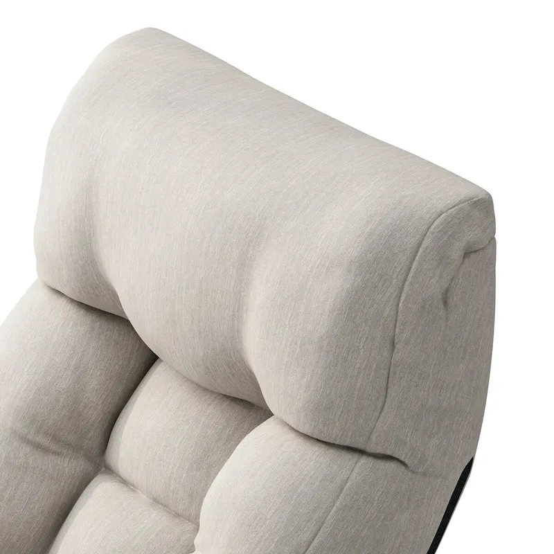 Gray adjustable head and waist lounge chair recliners