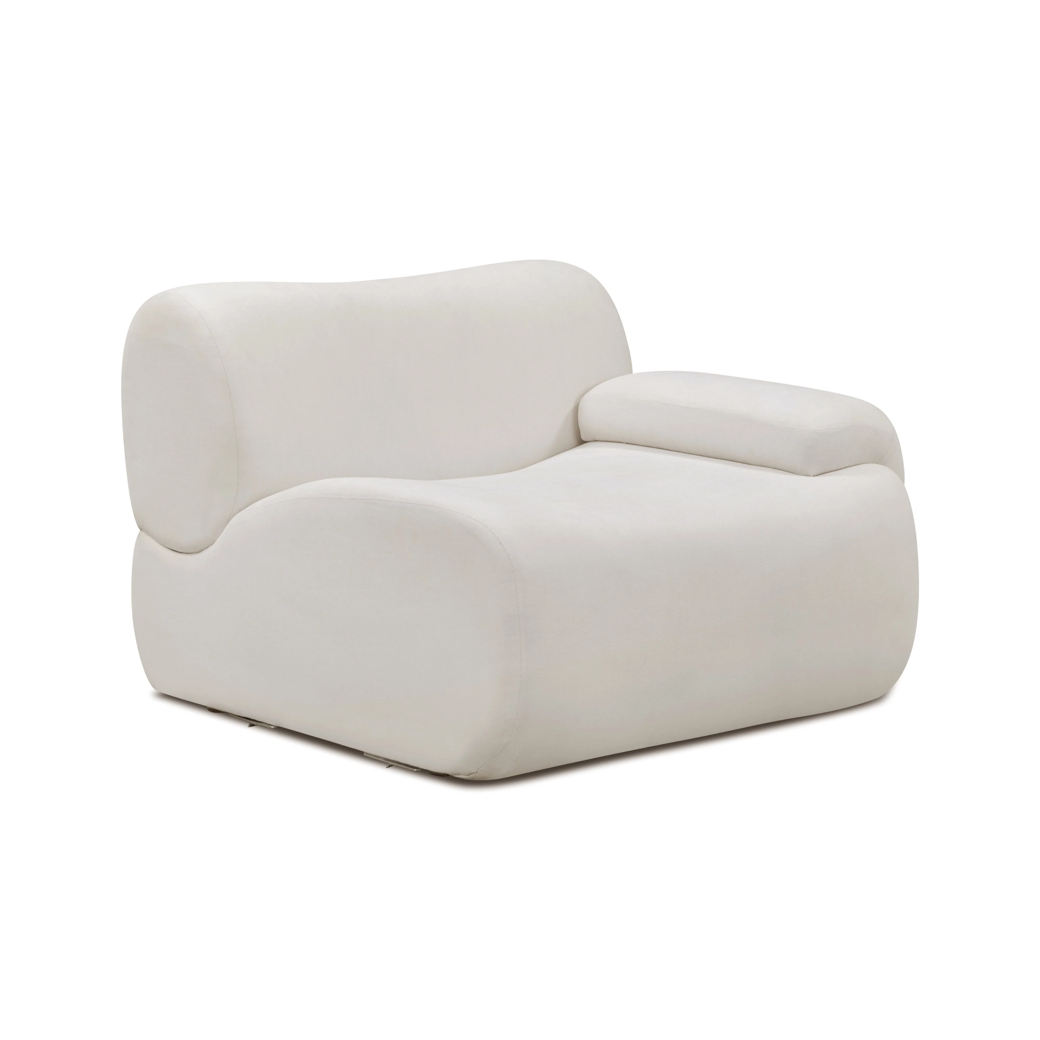 Contract-Grade Upcycled Fabric Corner Chair