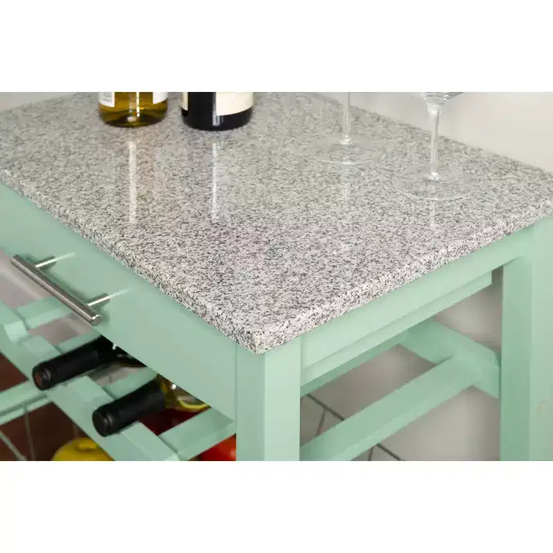 Roger Kitchen Island Granite Top - Linon