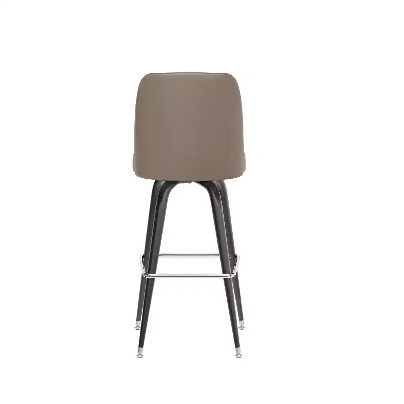 Emma and Oliver Metal Barstool with Swivel Bucket Seat