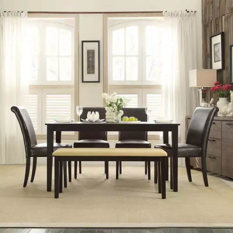 Salido Dining Set - 6-Piece - Black - iNSPIRE Q
