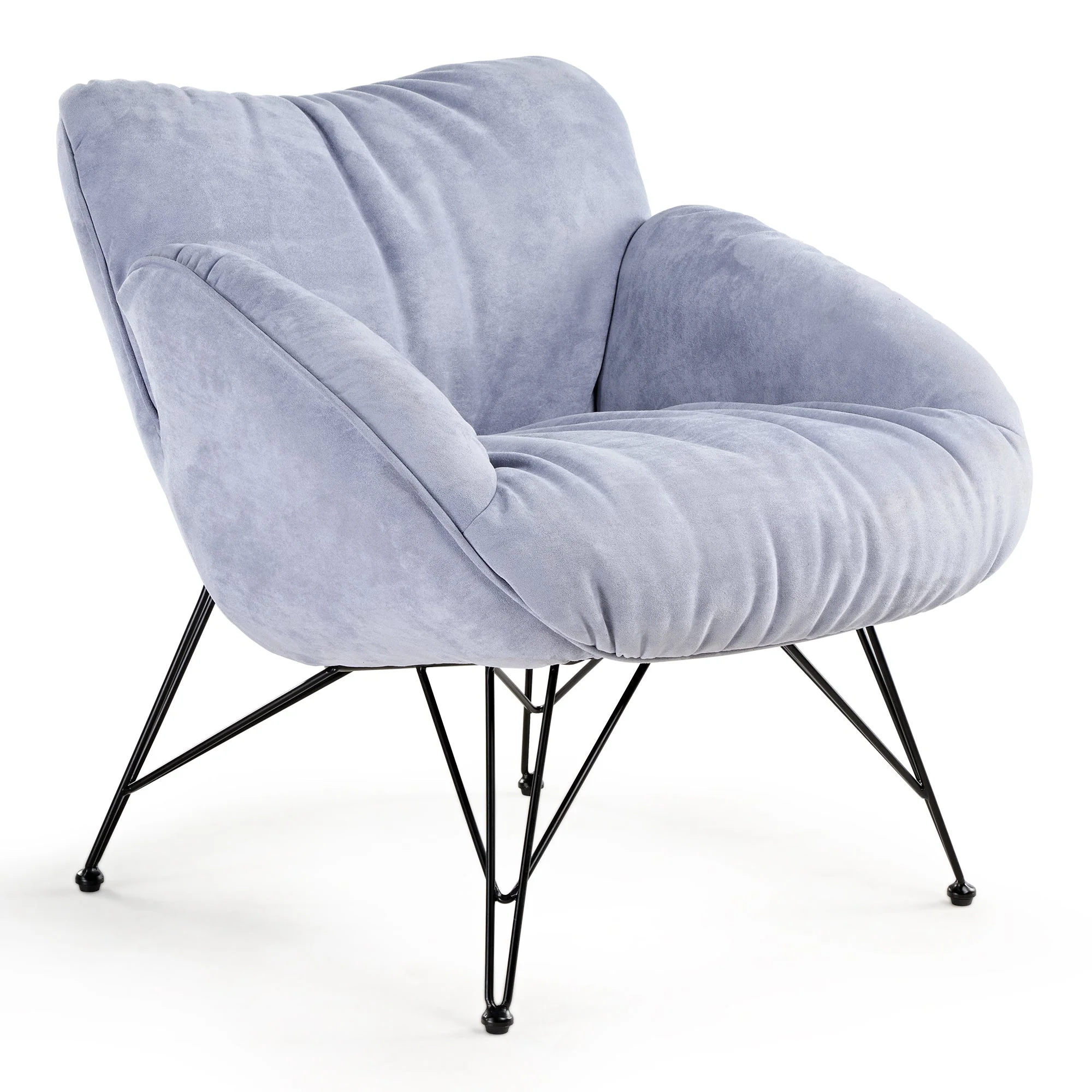 Soft Padded Cozy Lounge Chair, Blue