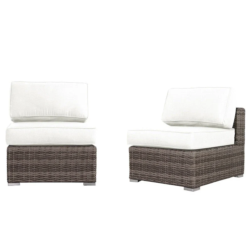 LSI Arelys Rattan Wicker Fully Assembled 4 - Person Seating Group with Cushions