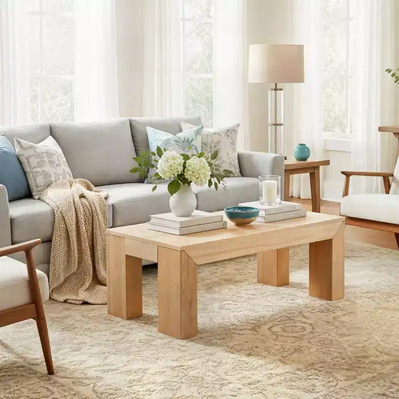 Modern Rectangular Coffee Table (40in x 20in / 1020mm x 510mm)