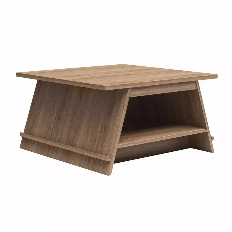 A-Frame Coffee Table with Magazine Perch, Walnut