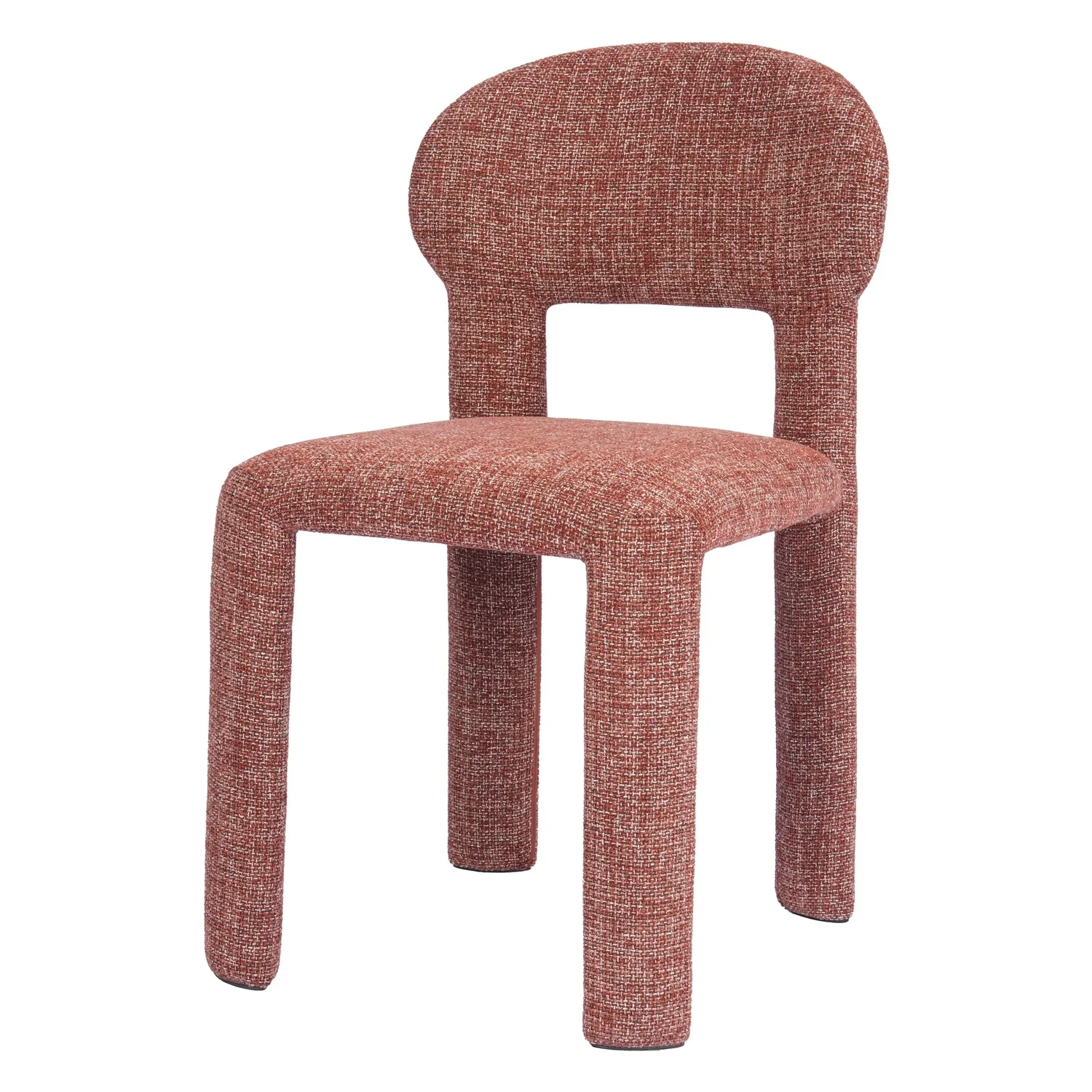 Classic Upholstered Dining Chair with Arched Back and Plush Seat for Dining Rooms