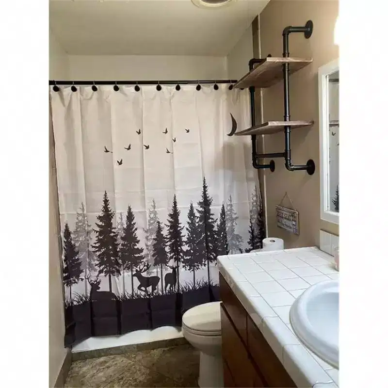 Industrial Pipe Shelf 2 Tiered Metal Towel Racks Bathroom 20 Inch Rustic Wood Wall Mount Shelf with Bar Iron Towel Holder