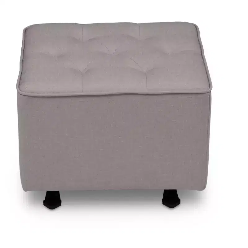 Delta Children Emma Diamond Tufted Gliding Ottoman, French Gray