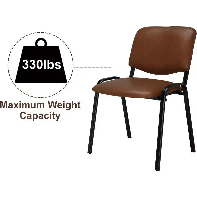 Karl Home 5-Pack PU Waiting Room & Conference Room Stackable Chairs