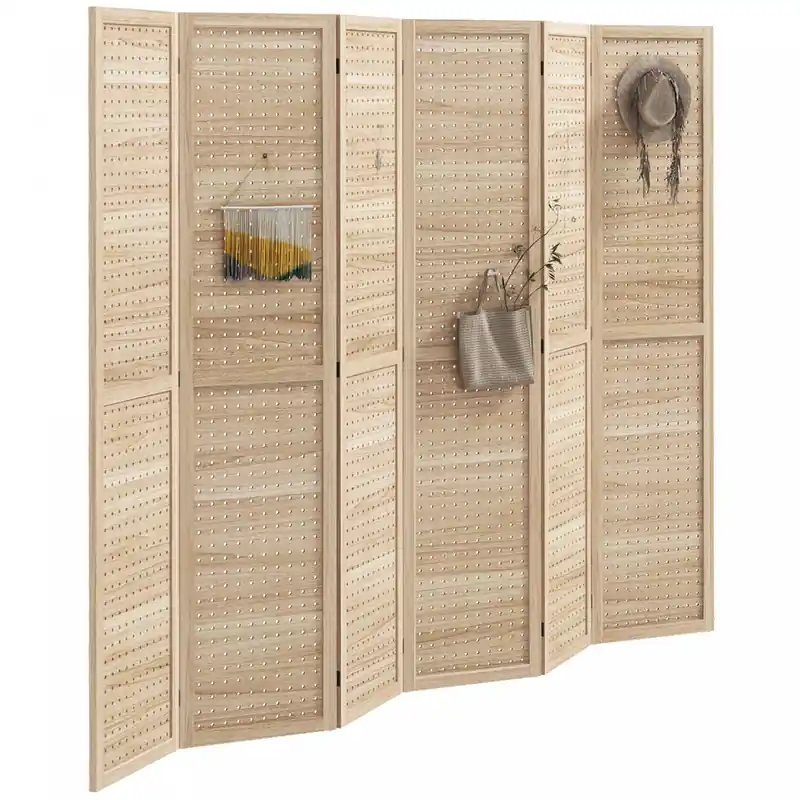 6 Panel Folding Room Divider Privacy Screen Indoor Home Decoration