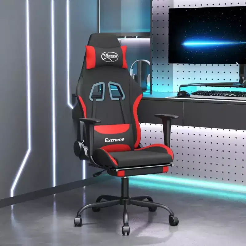 vidaXL Gaming Chair Black and Cream