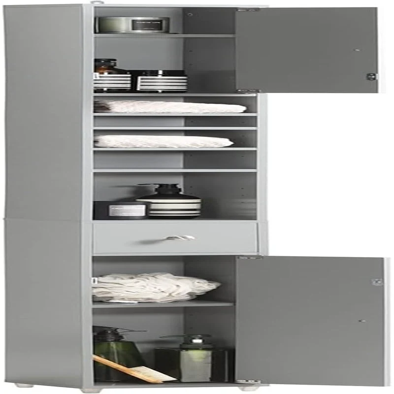 Black Bathroom Tall Cabinet - 7.87D x 7.87W x 70.87H
