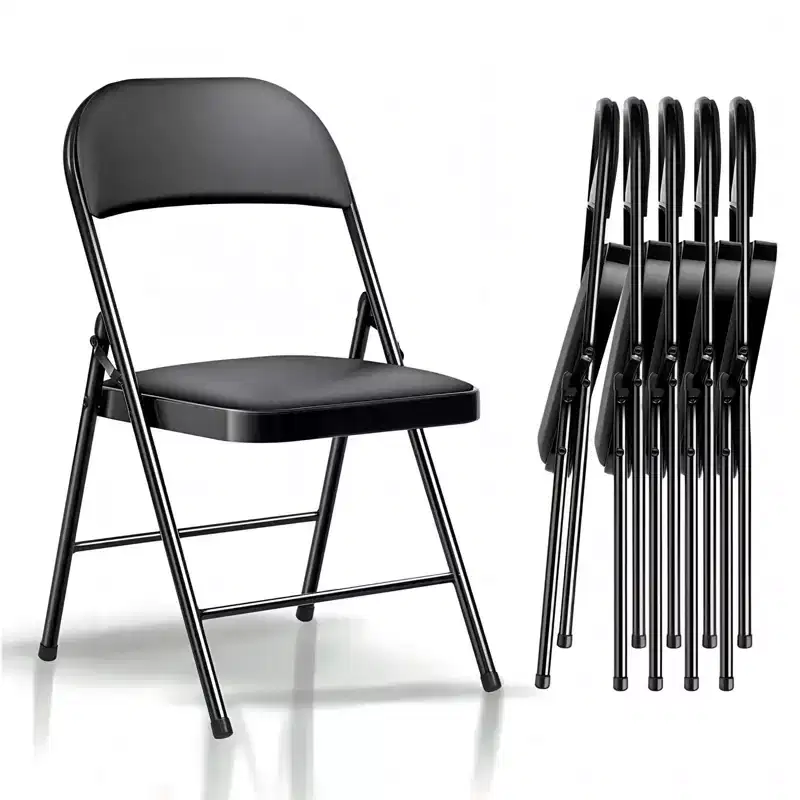 SUGIFT 6-Pack Padded Folding Chairs  Durable Steel Frame, Fabric Cover, Event & Home Use