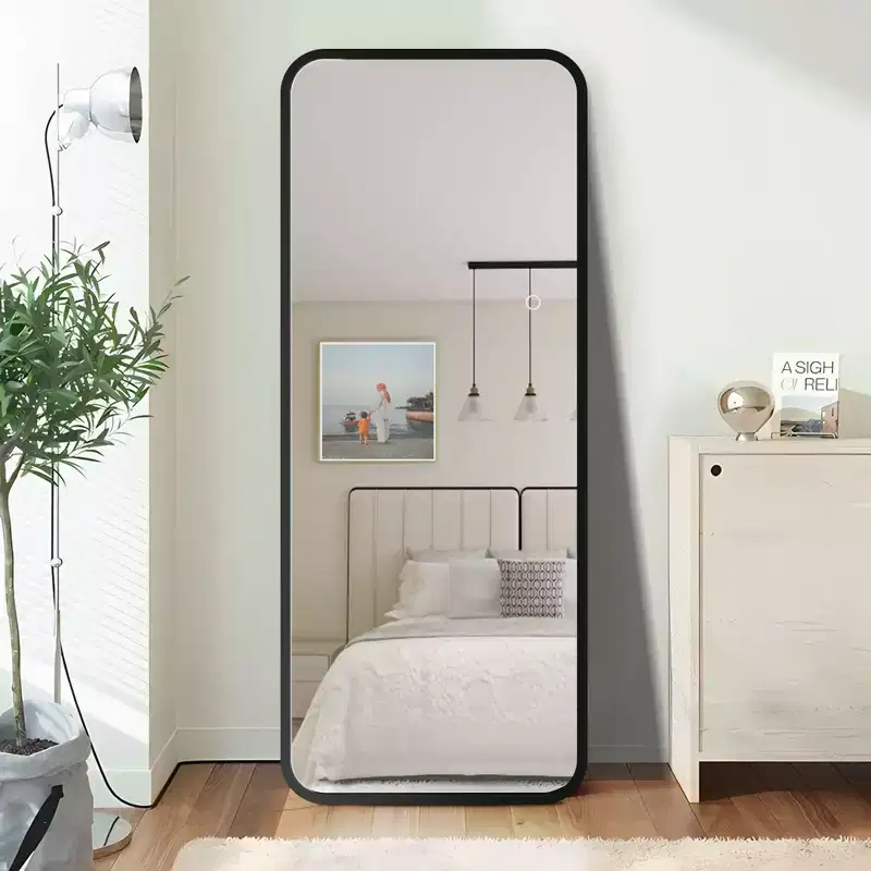 64x17in Modern Full Body Standing Mirror with Hanging Hole, Wall Mirror for Dressing Room, Living Room