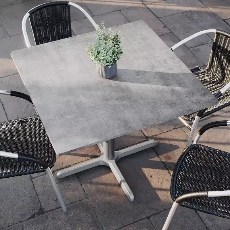 Flash Furniture Acadia Tabletop with TopGuard HPL Technology and Table Height X-Base