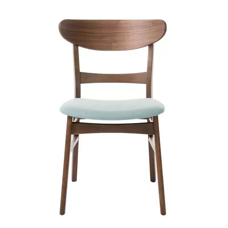 GDFStudio Dimick Mid Century Modern Fabric Upholstered Wood 5 Piece Dining Set