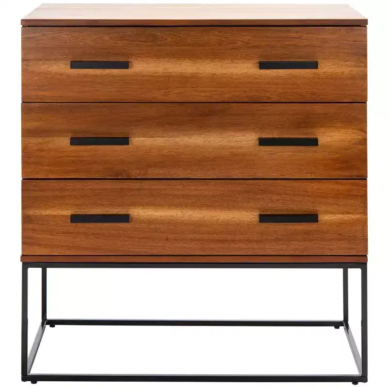 Marquise 3 Drawer Chest - CHS5002 - Brown - Safavieh