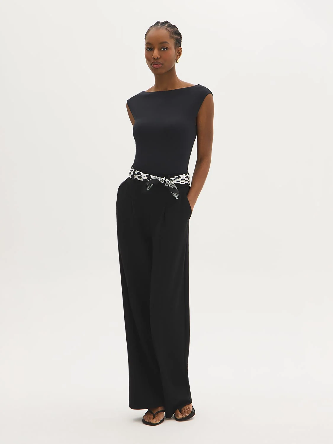 Double Layer Boat Neck Top