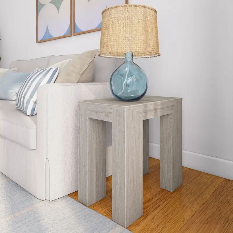 Plank and Beam Modern Rectangular Side Table - 25