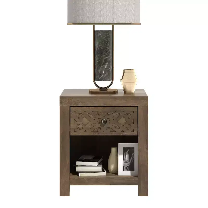 Galano 1-Drawer Nightstand with Lower Cubby 17.8 W  16.0 D  20.1 H