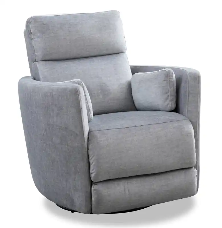 36 Fabric Swivel Power Reclining Chair - Silver Cotton