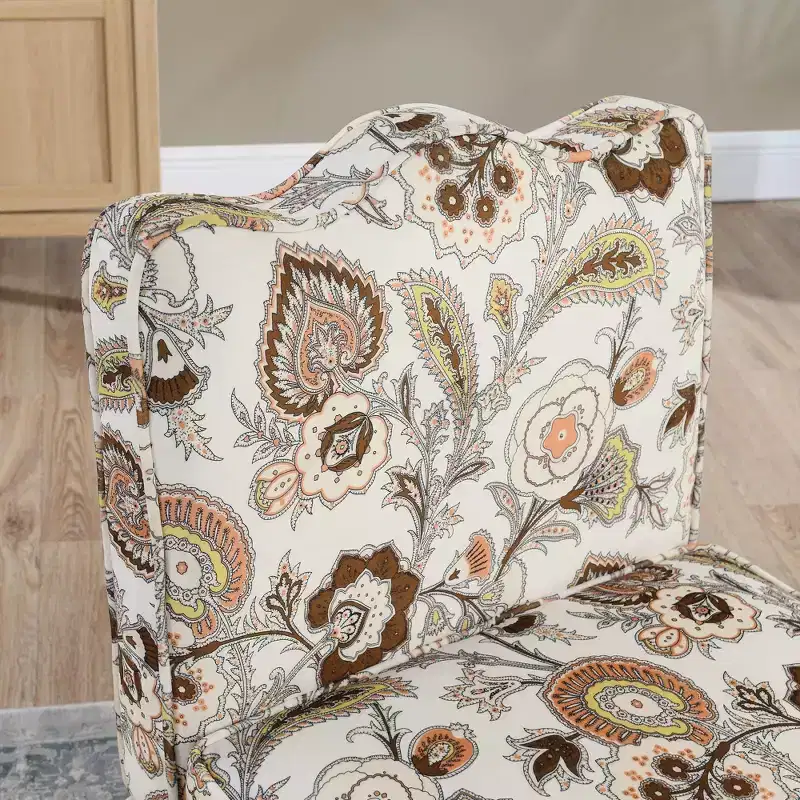 Flannel Single Dining Chair with Soft Cushion, Backrest & Matching Waist Pillow – No Armrests