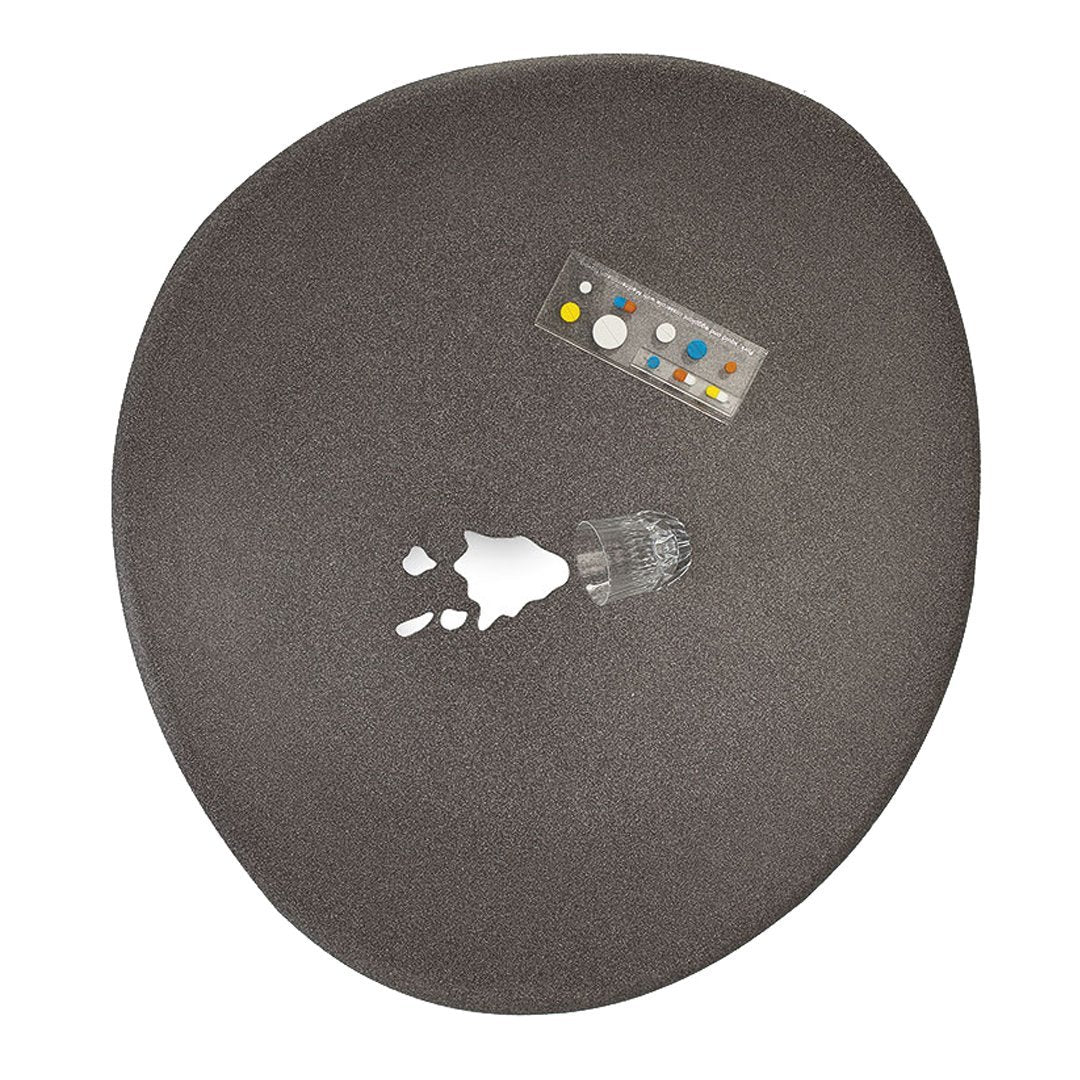 Organic Stone-Resin Coffee Table with Pebble-Inspired Rounded Base for Living Room