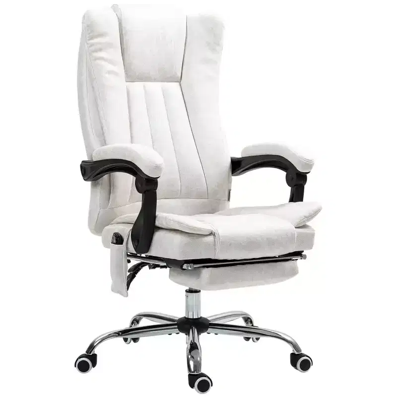 Massage Office Chair with 6 Points and Heat, Reclining Computer Chair with Adjustable Height and Footrest
