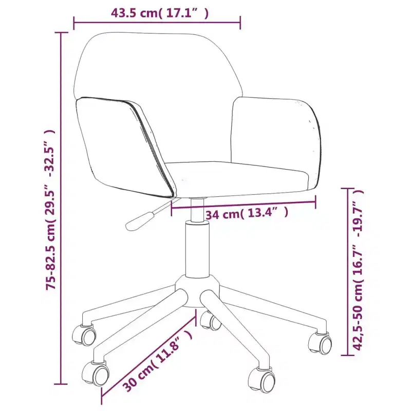 vidaXL Swivel Dining Chairs 2 pcs Light Gray Fabric