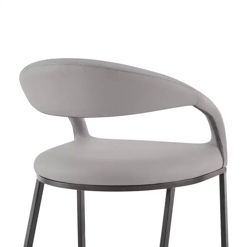 Armen Living 26 Ramona Iron and Faux Leather Counter Height Barstool