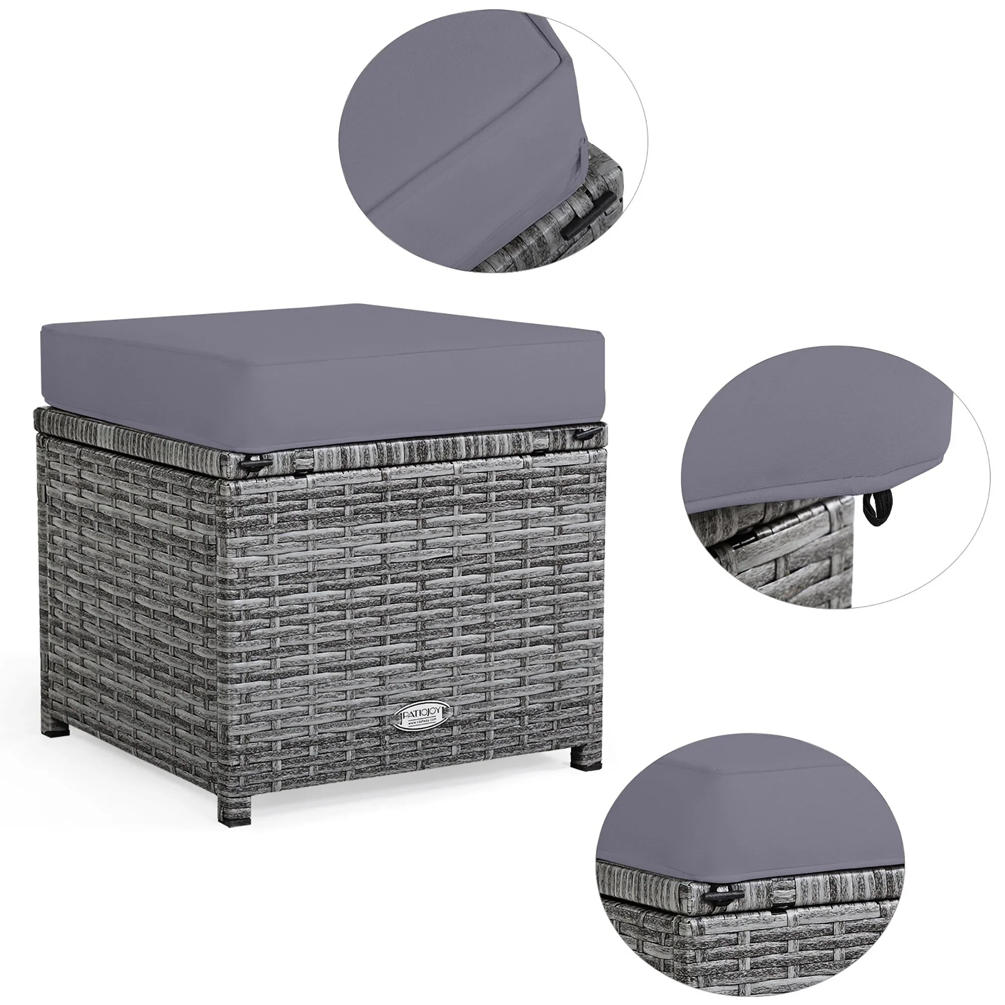 Costway 7 PCS Patio Rattan Dining Set Sectional Sofa Couch Ottoman - See Details