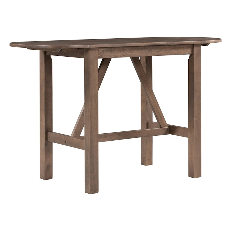 3-Piece Wood Counter Height Drop Leaf Dining Table Set