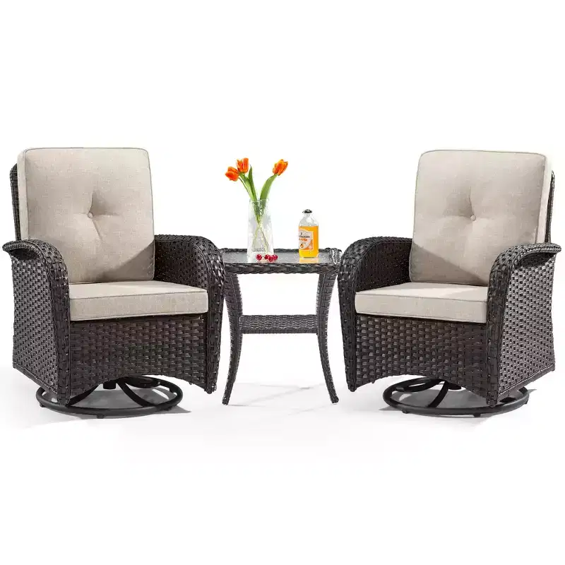 UPTIOT 2 - Person Outdoor Seating Group with Cushions