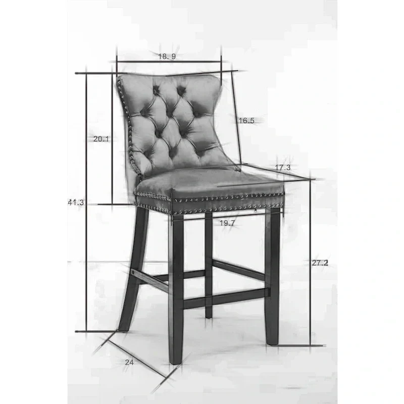Leisure Style Bar Chairs,Set of 2