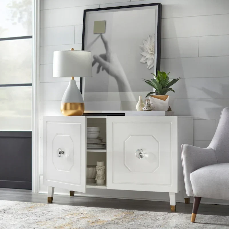 angelo:HOME Jaslene Glossy Glam Buffet/Media Cabinet