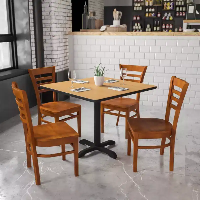 Flash Furniture Ladder Back Wooden Restaurant Chair