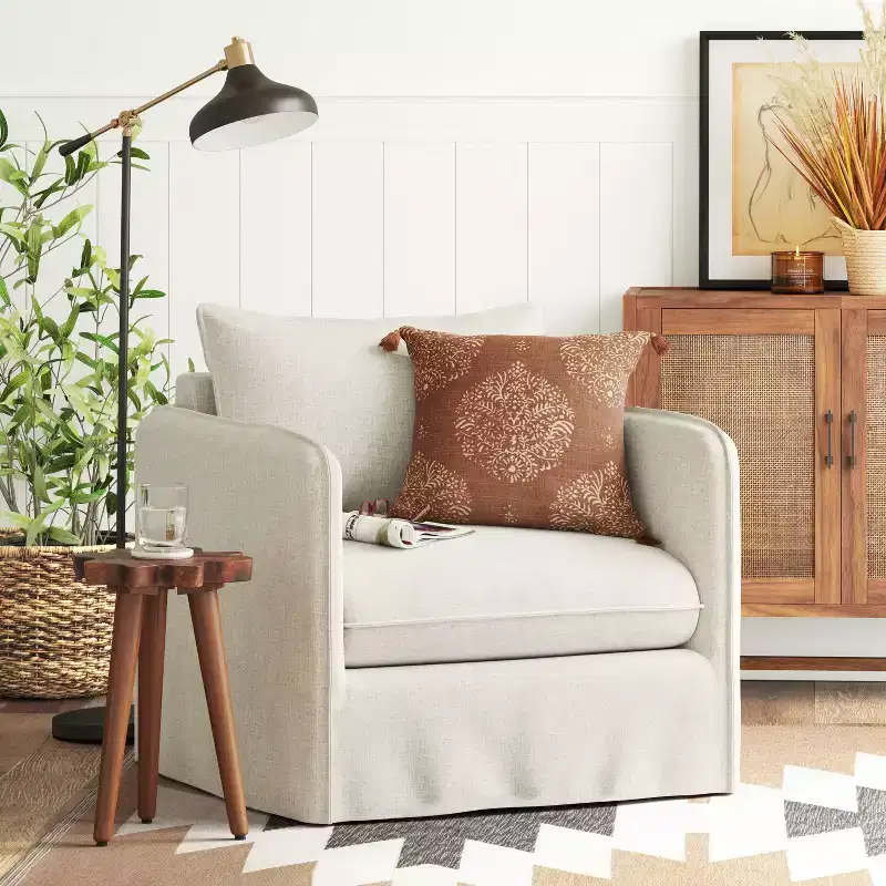 Berea Slouchy Lounge Chair with French Seams - Threshold